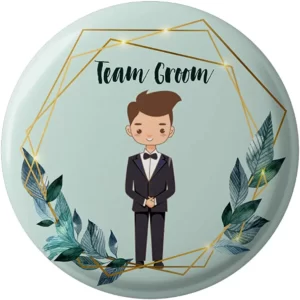 wedding badges, team bride, team groom