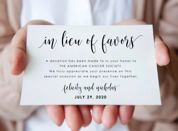 Donation in Name of Guests