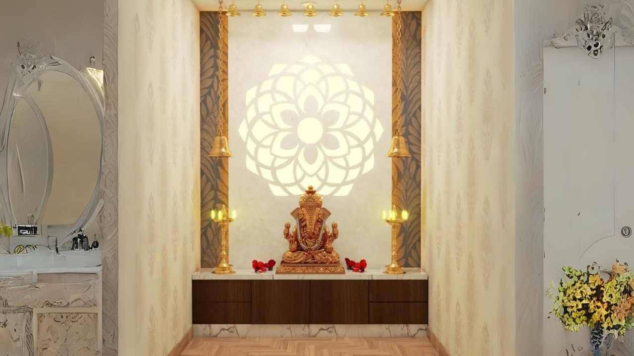 You are currently viewing पूजा कक्ष कला: अपने घर में पूजा के लिए एक पवित्र स्थान बनाना