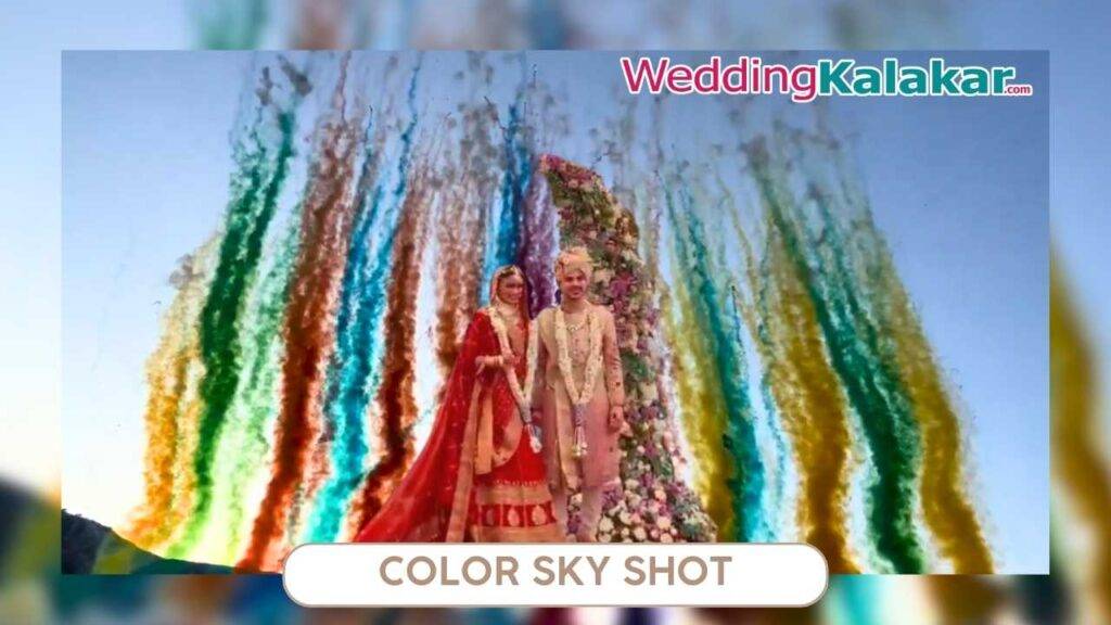 Read more about the article Color Sky Shot For Varmala Concept | Buy | Wedding Kalakar India