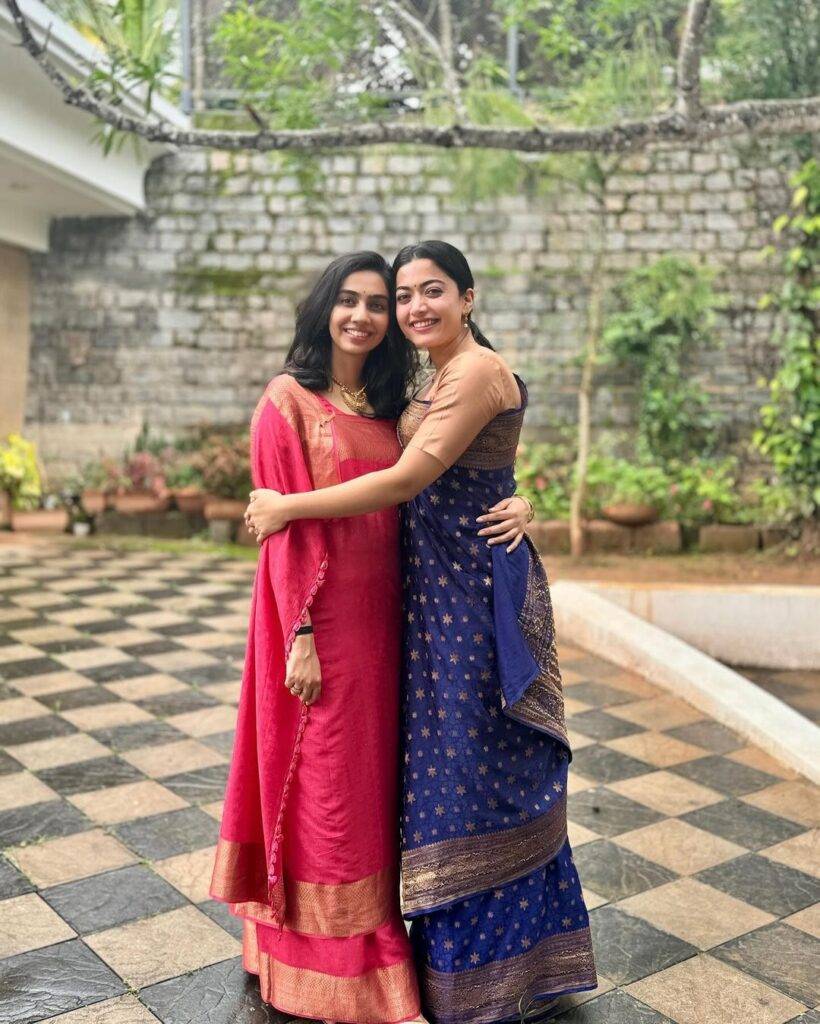 Rashmika Mandanna’s, saree look