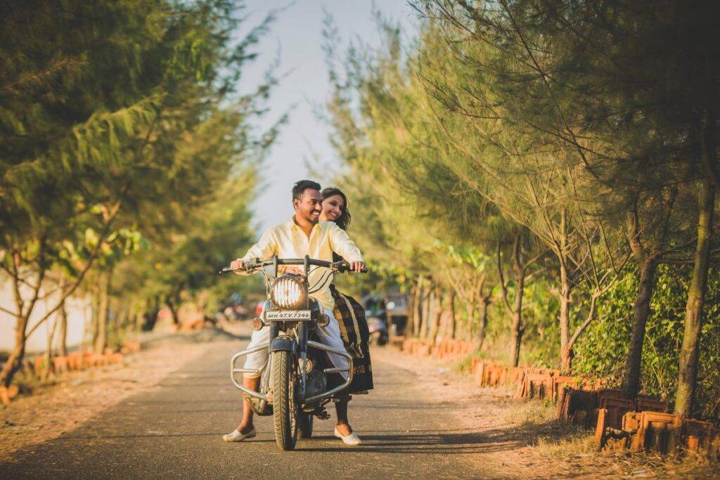 couples riding, pre-wedding