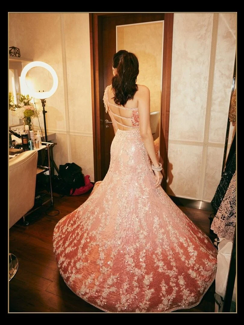Bollywood Glamour Redefined: Shloka Ambani's Iconic Lehenga and Asymmetrical Blouse