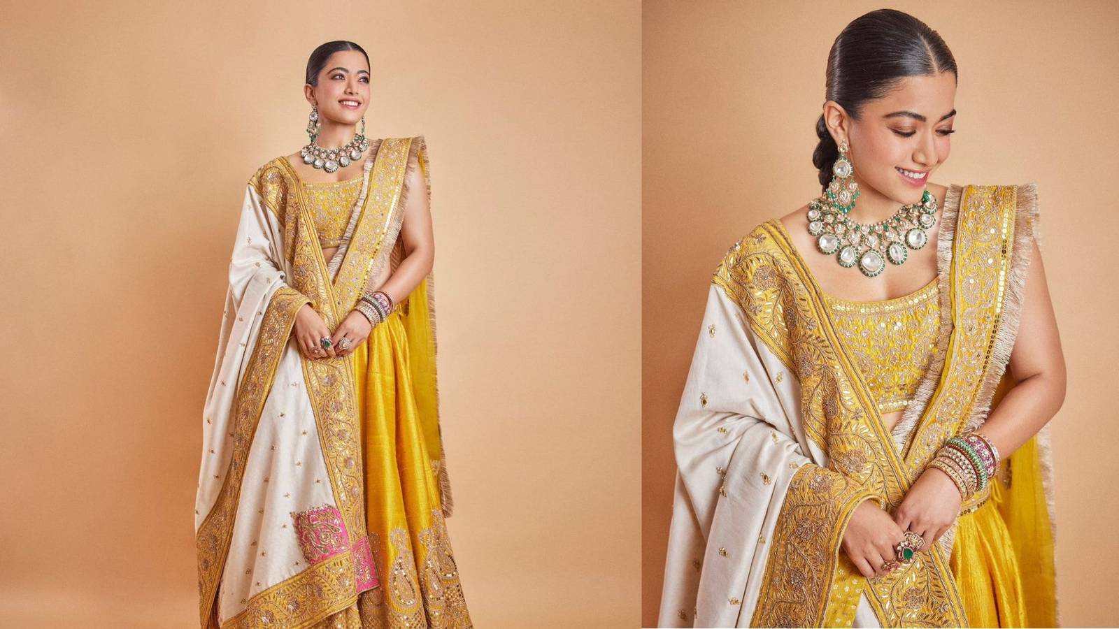 You are currently viewing Rashmika Mandanna’s Stunning Yellow Lehenga: Perfect Wedding Outfit Inspiration