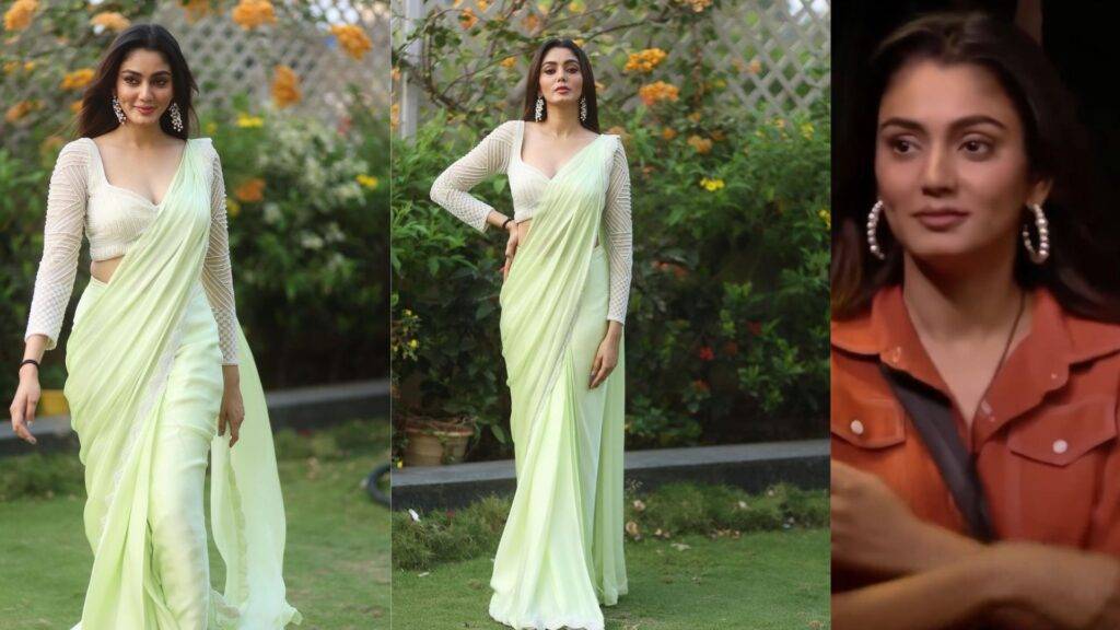 Read more about the article Sana Makbul’s Ethereal Pastel Green Saree Look: Designed by Richa Jaisinghani: Bigg Boss OTT 3 Contestant
