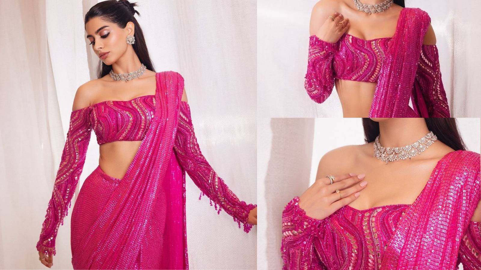 You are currently viewing Khushi Kapoor: Channeling Desi Barbie Vibes in Stunning Pink Ensemble