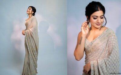 Rashmika Mandanna’s Ethereal Saree Look: A Blend of Tradition and Modernity