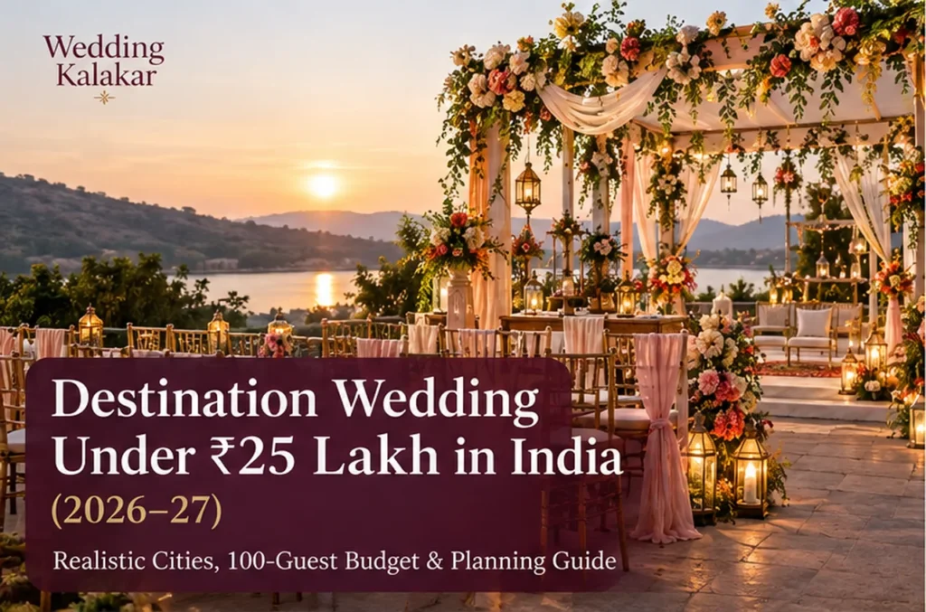 Elegant Indian destination wedding planned under 25 lakh budget