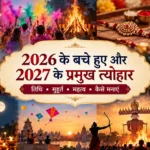 2026 के बचे हुए और 2027 के प्रमुख हिंदू त्योहार कैलेंडर - उज्जैन