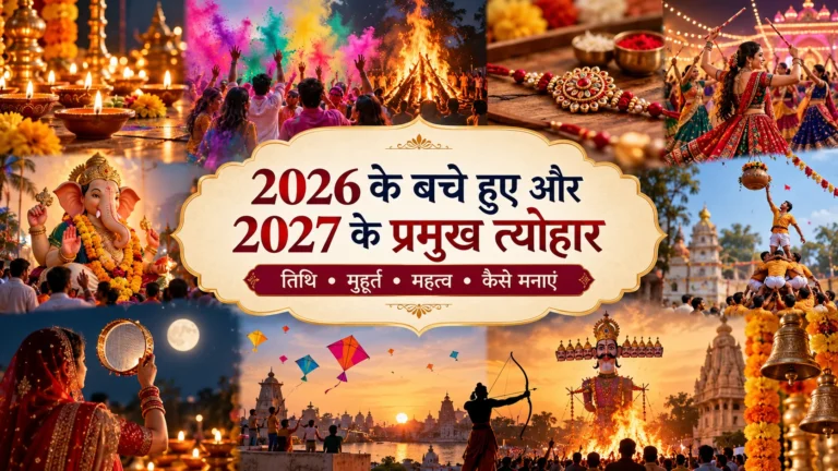 2026 के बचे हुए और 2027 के प्रमुख हिंदू त्योहार: तिथि, मुहूर्त और पूजा विधि