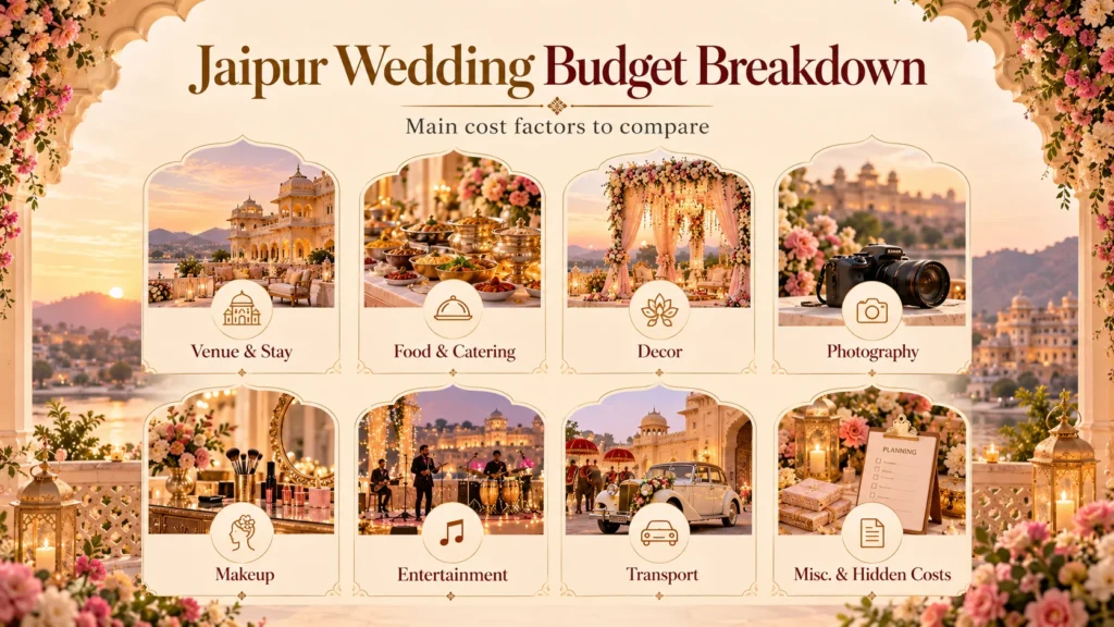 Jaipur wedding budget breakdown 2026-27